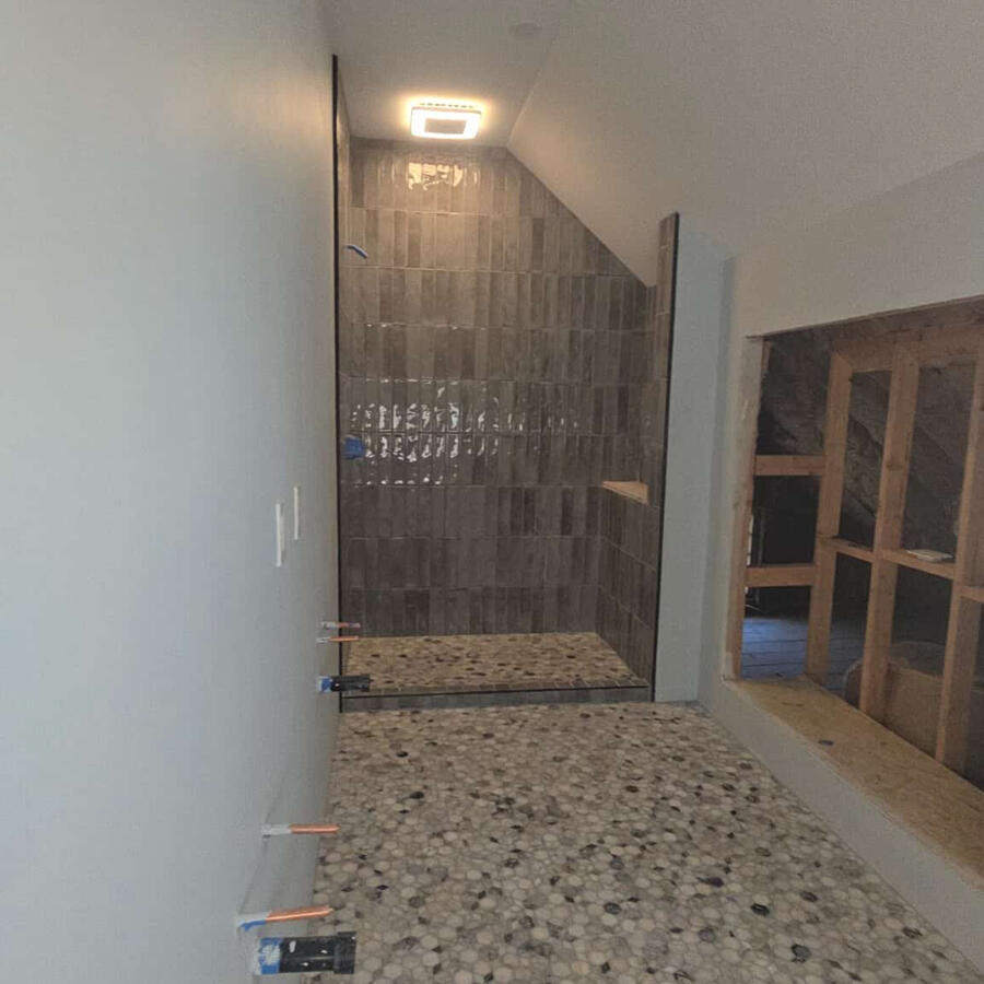 walkway concrete pour